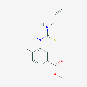 molecular formula C13H16N2O2S B10928343 Methyl 4-methyl-3-[(prop-2-en-1-ylcarbamothioyl)amino]benzoate 