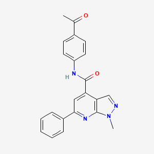 N-(4-acetylphenyl)-1-methyl-6-phenyl-1H-pyrazolo[3,4-b]pyridine-4-carboxamide