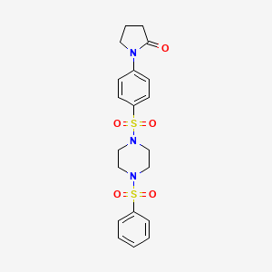 1-(4-{[4-(Phenylsulfonyl)piperazin-1-yl]sulfonyl}phenyl)pyrrolidin-2-one