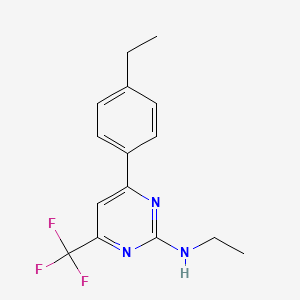 N-ethyl-4-(4-ethylphenyl)-6-(trifluoromethyl)pyrimidin-2-amine