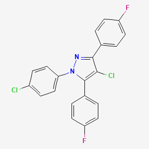 4-chloro-1-(4-chlorophenyl)-3,5-bis(4-fluorophenyl)-1H-pyrazole