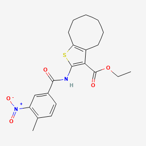 Ethyl 2-[(4-methyl-3-nitrobenzoyl)amino]-4,5,6,7,8,9-hexahydrocycloocta[b]thiophene-3-carboxylate