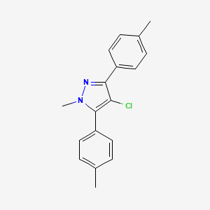 4-chloro-1-methyl-3,5-bis(4-methylphenyl)-1H-pyrazole