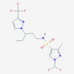 1-(difluoromethyl)-3-methyl-N-{3-[3-(trifluoromethyl)-1H-pyrazol-1-yl]pentyl}-1H-pyrazole-4-sulfonamide