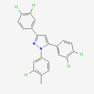 1-(3-chloro-4-methylphenyl)-3,5-bis(3,4-dichlorophenyl)-1H-pyrazole