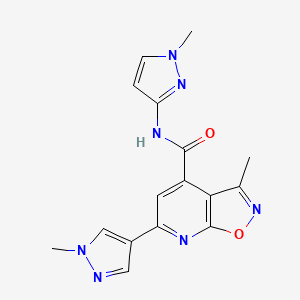 3-methyl-N-(1-methyl-1H-pyrazol-3-yl)-6-(1-methyl-1H-pyrazol-4-yl)[1,2]oxazolo[5,4-b]pyridine-4-carboxamide