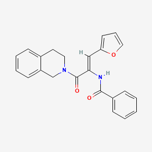 N-[(1Z)-3-(3,4-dihydroisoquinolin-2(1H)-yl)-1-(furan-2-yl)-3-oxoprop-1-en-2-yl]benzamide