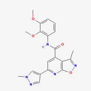 molecular formula C20H19N5O4 B10928548 N-(2,3-dimethoxyphenyl)-3-methyl-6-(1-methyl-1H-pyrazol-4-yl)[1,2]oxazolo[5,4-b]pyridine-4-carboxamide 