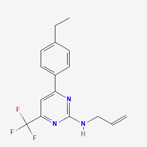 4-(4-ethylphenyl)-N-(prop-2-en-1-yl)-6-(trifluoromethyl)pyrimidin-2-amine