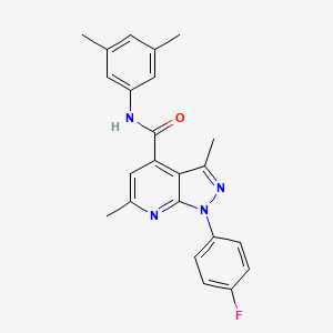 molecular formula C23H21FN4O B10928556 N-(3,5-dimethylphenyl)-1-(4-fluorophenyl)-3,6-dimethyl-1H-pyrazolo[3,4-b]pyridine-4-carboxamide 