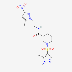 1-[(1,5-dimethyl-1H-pyrazol-4-yl)sulfonyl]-N-[2-(5-methyl-3-nitro-1H-pyrazol-1-yl)ethyl]piperidine-3-carboxamide