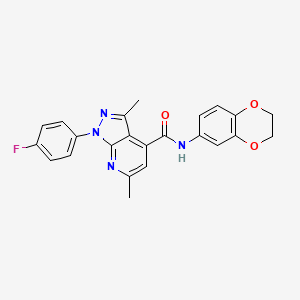 N-(2,3-dihydro-1,4-benzodioxin-6-yl)-1-(4-fluorophenyl)-3,6-dimethyl-1H-pyrazolo[3,4-b]pyridine-4-carboxamide