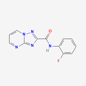 molecular formula C12H8FN5O B10928614 N-(2-fluorophenyl)[1,2,4]triazolo[1,5-a]pyrimidine-2-carboxamide 