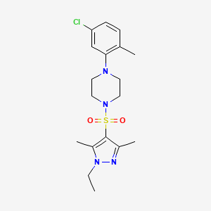 1-(5-chloro-2-methylphenyl)-4-[(1-ethyl-3,5-dimethyl-1H-pyrazol-4-yl)sulfonyl]piperazine