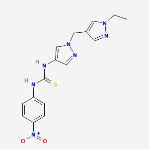 1-{1-[(1-ethyl-1H-pyrazol-4-yl)methyl]-1H-pyrazol-4-yl}-3-(4-nitrophenyl)thiourea