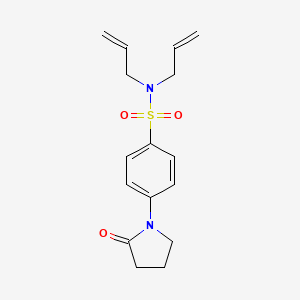 molecular formula C16H20N2O3S B10928639 4-(2-oxopyrrolidin-1-yl)-N,N-di(prop-2-en-1-yl)benzenesulfonamide 