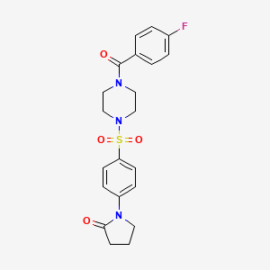 1-[4-({4-[(4-Fluorophenyl)carbonyl]piperazin-1-yl}sulfonyl)phenyl]pyrrolidin-2-one