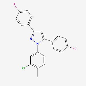 1-(3-chloro-4-methylphenyl)-3,5-bis(4-fluorophenyl)-1H-pyrazole