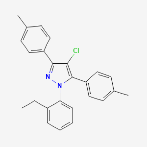 4-chloro-1-(2-ethylphenyl)-3,5-bis(4-methylphenyl)-1H-pyrazole