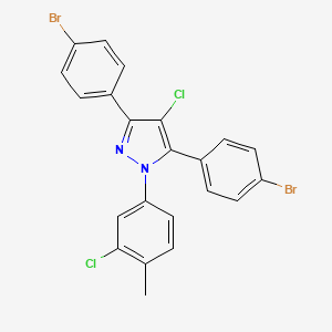 3,5-bis(4-bromophenyl)-4-chloro-1-(3-chloro-4-methylphenyl)-1H-pyrazole