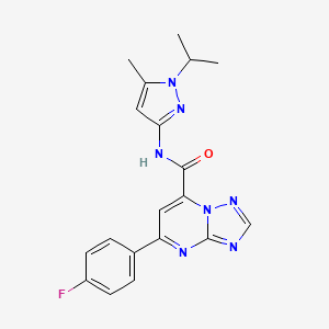 5-(4-fluorophenyl)-N-[5-methyl-1-(propan-2-yl)-1H-pyrazol-3-yl][1,2,4]triazolo[1,5-a]pyrimidine-7-carboxamide