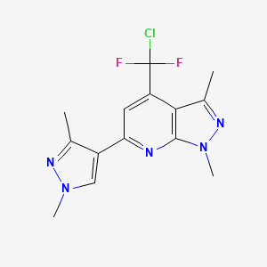 4-[chloro(difluoro)methyl]-6-(1,3-dimethyl-1H-pyrazol-4-yl)-1,3-dimethyl-1H-pyrazolo[3,4-b]pyridine