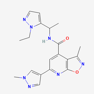 N-[1-(1-ethyl-1H-pyrazol-5-yl)ethyl]-3-methyl-6-(1-methyl-1H-pyrazol-4-yl)[1,2]oxazolo[5,4-b]pyridine-4-carboxamide