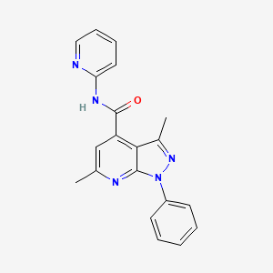 3,6-dimethyl-1-phenyl-N-(pyridin-2-yl)-1H-pyrazolo[3,4-b]pyridine-4-carboxamide