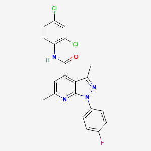 N-(2,4-dichlorophenyl)-1-(4-fluorophenyl)-3,6-dimethyl-1H-pyrazolo[3,4-b]pyridine-4-carboxamide