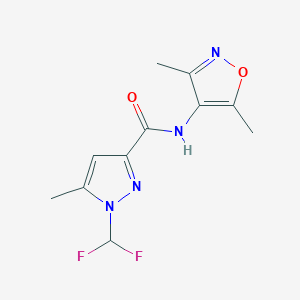 1-(difluoromethyl)-N-(3,5-dimethyl-1,2-oxazol-4-yl)-5-methyl-1H-pyrazole-3-carboxamide