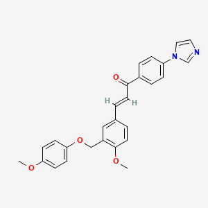 (2E)-1-[4-(1H-imidazol-1-yl)phenyl]-3-{4-methoxy-3-[(4-methoxyphenoxy)methyl]phenyl}prop-2-en-1-one