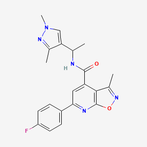 N-[1-(1,3-dimethyl-1H-pyrazol-4-yl)ethyl]-6-(4-fluorophenyl)-3-methyl[1,2]oxazolo[5,4-b]pyridine-4-carboxamide