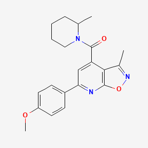 [6-(4-Methoxyphenyl)-3-methyl[1,2]oxazolo[5,4-b]pyridin-4-yl](2-methylpiperidin-1-yl)methanone