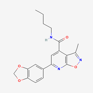 molecular formula C19H19N3O4 B10928855 6-(1,3-benzodioxol-5-yl)-N-butyl-3-methyl[1,2]oxazolo[5,4-b]pyridine-4-carboxamide 