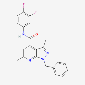 1-benzyl-N-(3,4-difluorophenyl)-3,6-dimethyl-1H-pyrazolo[3,4-b]pyridine-4-carboxamide