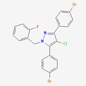 3,5-bis(4-bromophenyl)-4-chloro-1-(2-fluorobenzyl)-1H-pyrazole