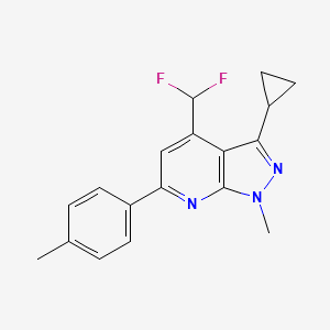 3-cyclopropyl-4-(difluoromethyl)-1-methyl-6-(4-methylphenyl)-1H-pyrazolo[3,4-b]pyridine