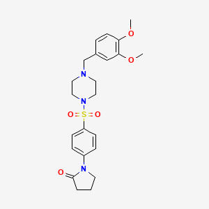 1-(4-{[4-(3,4-Dimethoxybenzyl)piperazin-1-yl]sulfonyl}phenyl)pyrrolidin-2-one