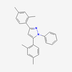 molecular formula C25H24N2 B10929013 3,5-bis(2,4-dimethylphenyl)-1-phenyl-1H-pyrazole 