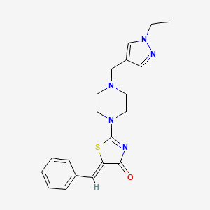 (5Z)-5-benzylidene-2-{4-[(1-ethyl-1H-pyrazol-4-yl)methyl]piperazin-1-yl}-1,3-thiazol-4(5H)-one