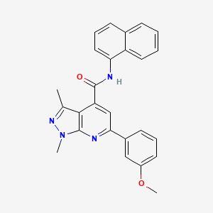 6-(3-methoxyphenyl)-1,3-dimethyl-N-(naphthalen-1-yl)-1H-pyrazolo[3,4-b]pyridine-4-carboxamide