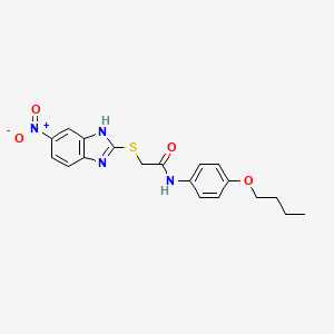 N-(4-butoxyphenyl)-2-[(5-nitro-1H-benzimidazol-2-yl)sulfanyl]acetamide