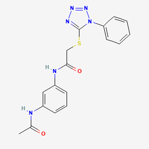 N-[3-(acetylamino)phenyl]-2-[(1-phenyl-1H-tetrazol-5-yl)sulfanyl]acetamide