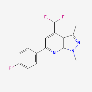 4-(difluoromethyl)-6-(4-fluorophenyl)-1,3-dimethyl-1H-pyrazolo[3,4-b]pyridine