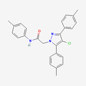 2-[4-chloro-3,5-bis(4-methylphenyl)-1H-pyrazol-1-yl]-N-(4-methylphenyl)acetamide