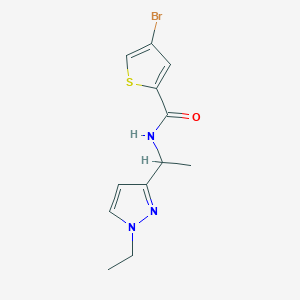 4-bromo-N-[1-(1-ethyl-1H-pyrazol-3-yl)ethyl]thiophene-2-carboxamide