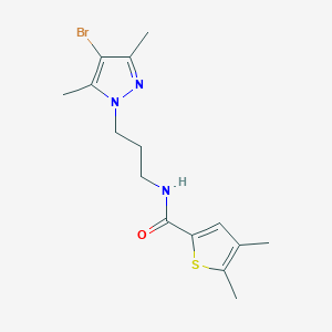 N-[3-(4-bromo-3,5-dimethyl-1H-pyrazol-1-yl)propyl]-4,5-dimethylthiophene-2-carboxamide