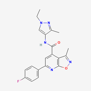 N-(1-ethyl-3-methyl-1H-pyrazol-4-yl)-6-(4-fluorophenyl)-3-methyl[1,2]oxazolo[5,4-b]pyridine-4-carboxamide