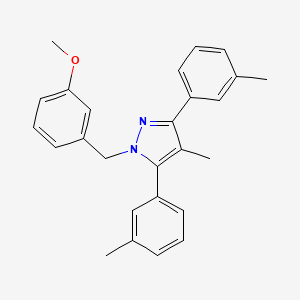 1-(3-methoxybenzyl)-4-methyl-3,5-bis(3-methylphenyl)-1H-pyrazole