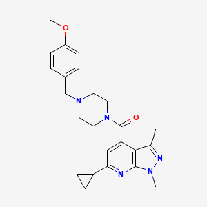 (6-cyclopropyl-1,3-dimethyl-1H-pyrazolo[3,4-b]pyridin-4-yl)[4-(4-methoxybenzyl)piperazin-1-yl]methanone